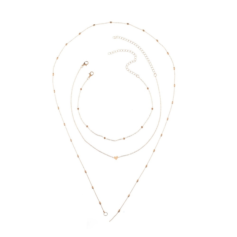 Unique Design//Heart Choker Necklaces Set - Picture 3 of 4